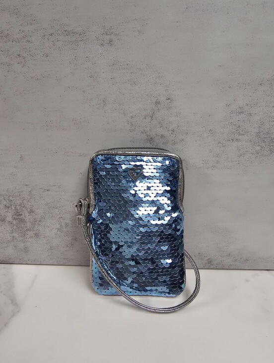 Coach Accessories - Coach Poppy Special Edition Blue Sequin Wristlet